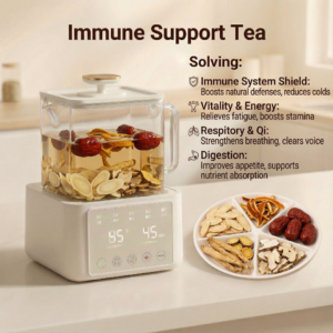 Astragalus, codonopsis, and siler herbs in a bowl